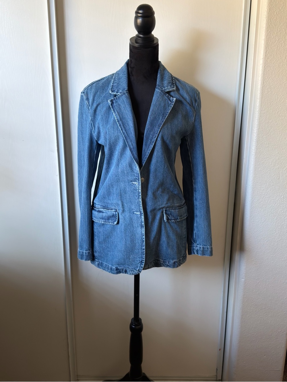 Polar Bear Denim Blazer Jacket